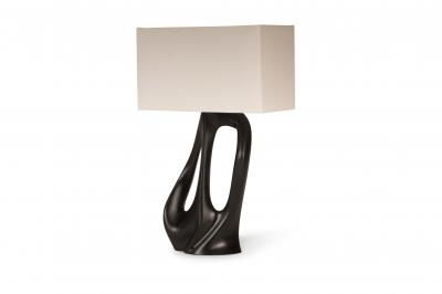  Amorph Amorph Ana Table Lamp Black Lacquer with Ivory Silk Shade