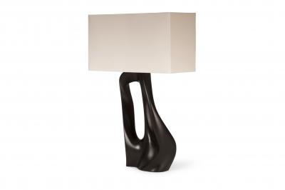  Amorph Amorph Ana Table Lamp Black Lacquer with Ivory Silk Shade