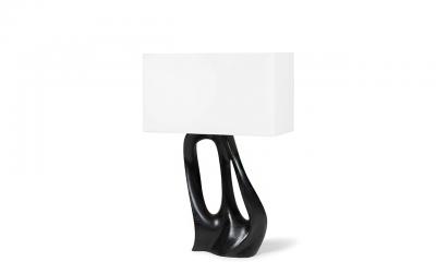  Amorph Amorph Ana Table Lamp Ebony Stain With Ivory Silk Shade