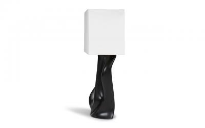  Amorph Amorph Ana Table Lamp Ebony Stain With Ivory Silk Shade