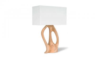  Amorph Amorph Ana Table Lamp Honey Stain With Ivory Silk Shade