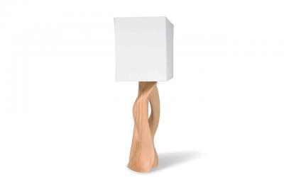  Amorph Amorph Ana Table Lamp Honey Stain With Ivory Silk Shade