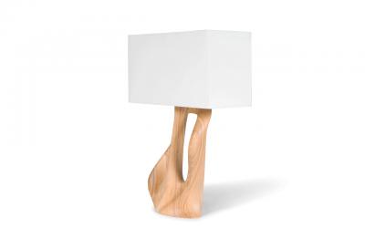  Amorph Amorph Ana Table Lamp Honey Stain With Ivory Silk Shade