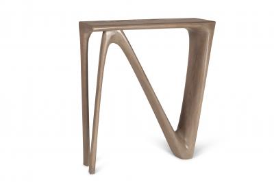  Amorph Amorph Astra Console Table in Solid Wood and Gray Oak Stain Finish