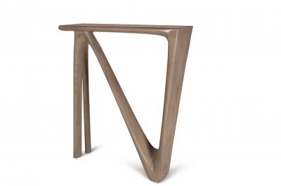 Amorph Amorph Astra Console Table in Solid Wood and Gray Oak Stain Finish