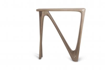  Amorph Amorph Astra Console Table in Solid Wood and Gray Oak Stain Finish