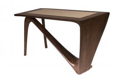  Amorph Amorph Astra Desk Rectangular Graphite Walnut Finish