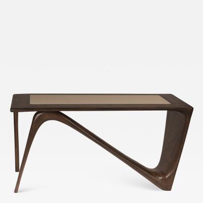  Amorph Amorph Astra Desk Rectangular Graphite Walnut Finish