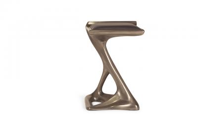  Amorph Amorph Attitude Stool with upholstery Nickel Finish
