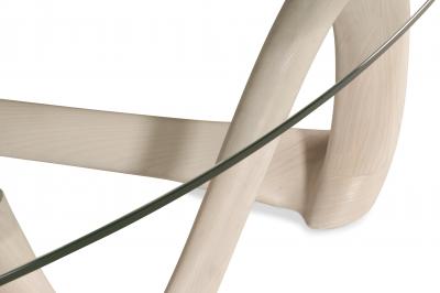  Amorph Amorph Iris Coffee Table in Whitewash and Glass Top