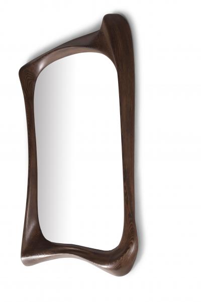  Amorph Amorph Narcissus Mirror frame Solid Wood Graphite Walnut Finish