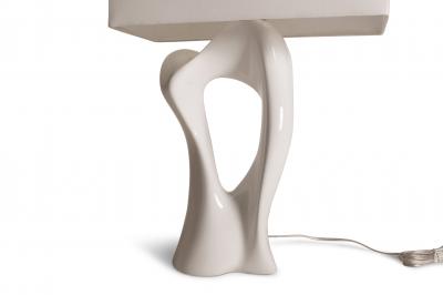  Amorph Amorph Vesta Table Lamp White Lacquered with white silk shade