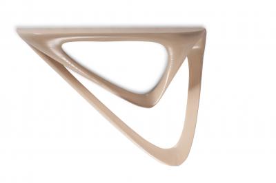  Amorph Aras wall mounted console table in Asian Sand stain on Ash wood