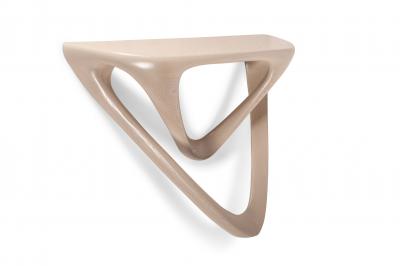  Amorph Aras wall mounted console table in Asian Sand stain on Ash wood