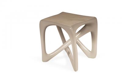  Amorph Avra End Table gray lacquer finish with Marble top