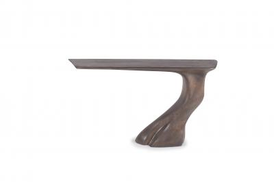 Amorph Console Table Ash Wood with Mounting Bracket Grey Stained Finished