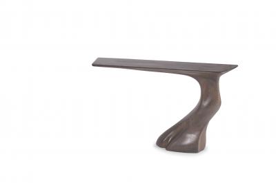 Amorph Console Table Ash Wood with Mounting Bracket Grey Stained Finished