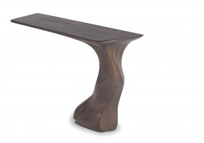 Amorph Console Table Ash Wood with Mounting Bracket Grey Stained Finished