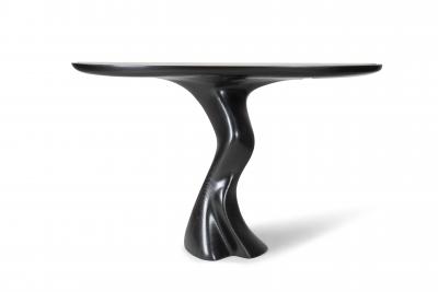  Amorph Haya console table in Ebony stain on Ash wood with Stone top