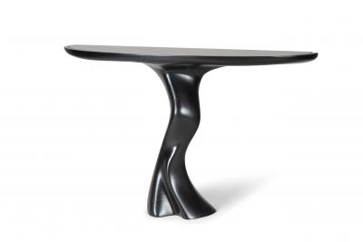  Amorph Haya console table in Ebony stain on Ash wood with Stone top