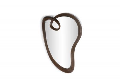  Amorph Malva Wall Mirror in Graphite Walnut stain on Ash wood by Amorph