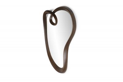  Amorph Malva Wall Mirror in Graphite Walnut stain on Ash wood by Amorph