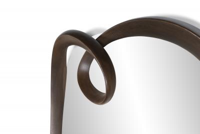  Amorph Malva Wall Mirror in Graphite Walnut stain on Ash wood by Amorph