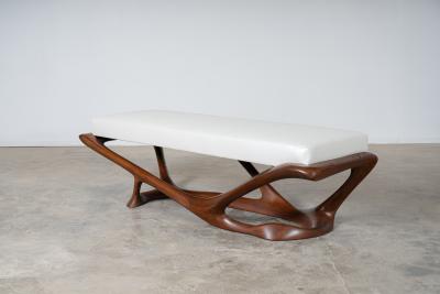  Amorph Nala Bench in Walnut Stain in Ash Wood by Amorph