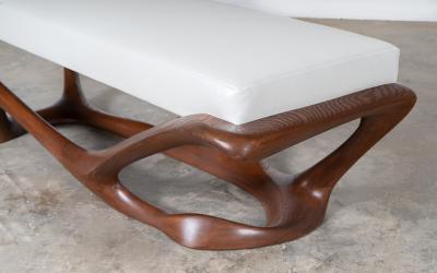  Amorph Nala Bench in Walnut Stain in Ash Wood by Amorph