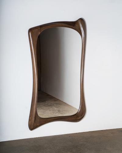  Amorph Narcissus mirror in Graphite Walnut stain on Ash wood by Amorph