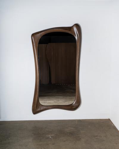  Amorph Narcissus mirror in Graphite Walnut stain on Ash wood by Amorph
