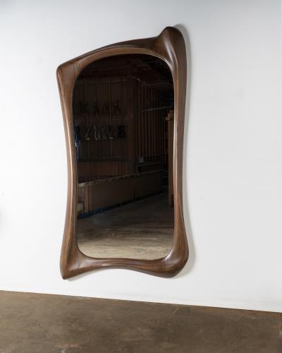 Amorph Narcissus mirror in Graphite Walnut stain on Ash wood by Amorph