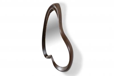  Amorph Nola Wall Mirror in Graphite Columbia stain on Walnut wood by Amorph