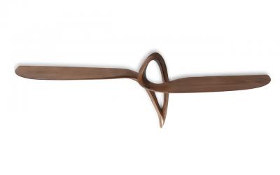  Amorph Orchid Wall mounted console table in walnut wood Natural stain