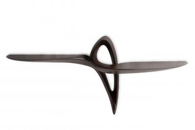  Amorph Orchid wall mounted console table in Colombia stain on Walnut wood