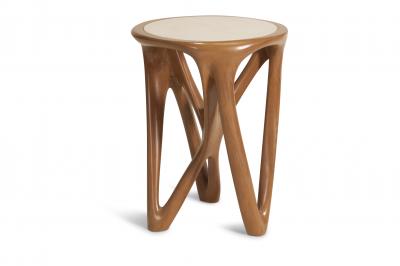  Amorph Petrus Side Table Solid Oak with stone top by Amorph