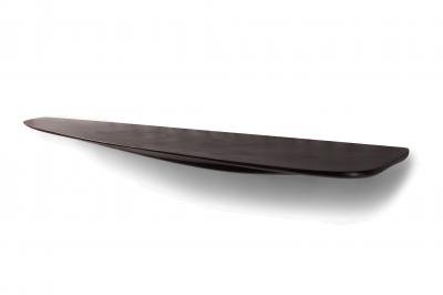 Amorph Riva wall mounted shelf in Ebony stain on Walnut wood