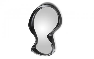  Amorph Rose wall mirror in Ebony stain on Ash wood