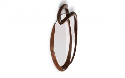  Amorph Saba Wall Mirror in Natural stain on Walnut wood by Amorph