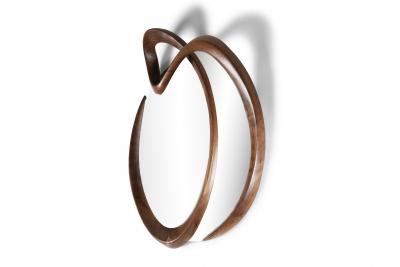  Amorph Saba Wall Mirror in Natural stain on Walnut wood by Amorph