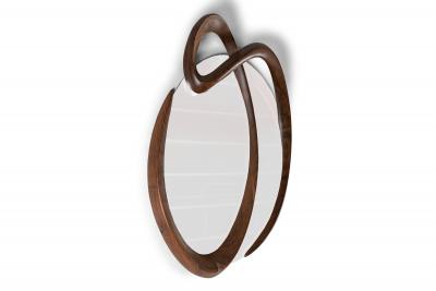  Amorph Saba Wall Mirror in Natural stain on Walnut wood by Amorph