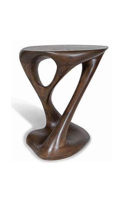  Amorph Sasha Side Table Solid Ash wood Graphite Walnut stain by Amorph