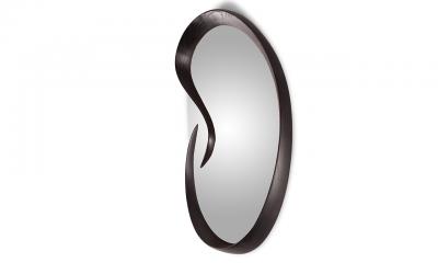  Amorph Swan mirror in Ebony stain on solid wood