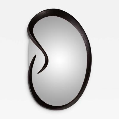  Amorph Swan mirror in Ebony stain on solid wood