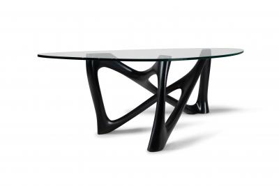  Amorph Walenty coffee table in Ebony stain on Ash wood with 1 2 tempered glass