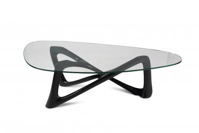  Amorph Walenty coffee table in Ebony stain on Ash wood with 1 2 tempered glass