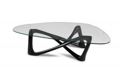  Amorph Walenty coffee table in Ebony stain on Ash wood with 1 2 tempered glass