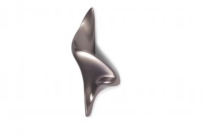  Amorph Wall Light Sconces MDF Lacquer Metallic with Led Light Bulb Facing Right