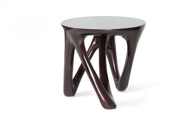  Amorph Ya side table in metallic red lacquer
