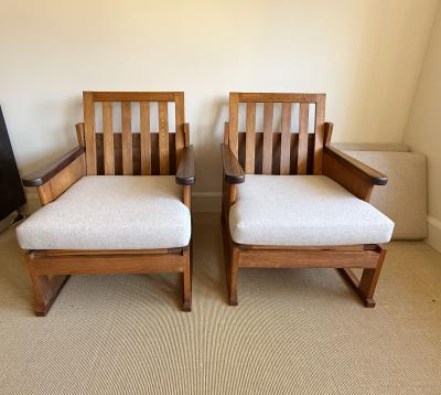  Amsterdam School PAIR OF ARMCHAIRS AMSTERDAM SCHOOL